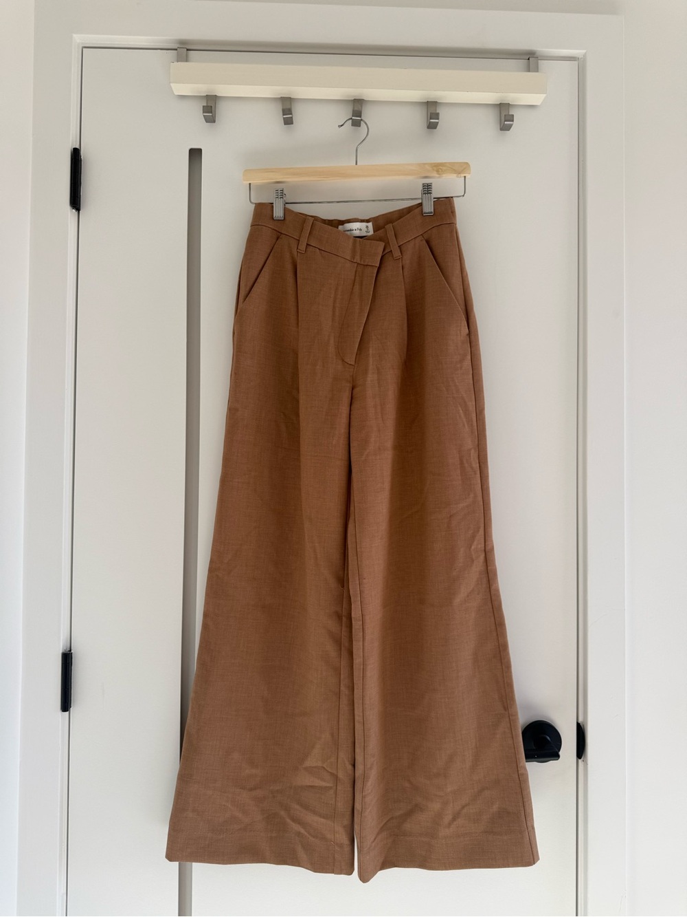 Abercrombie & Fitch Wide-Leg Trousers in Brown (SHORT)